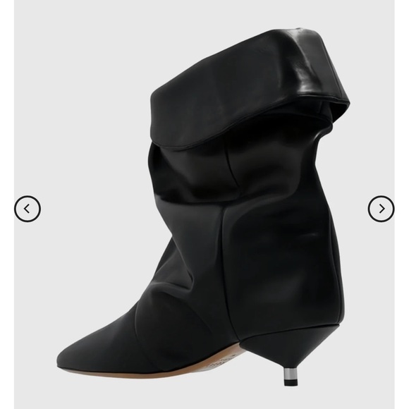 Innovare Denim Black Women's kitten heel slouch boots - Picture 2 of 7